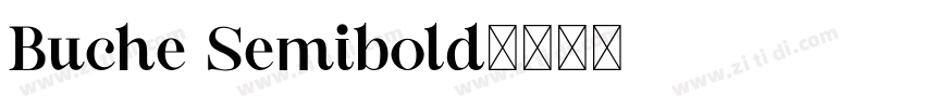 Buche Semibold字体转换